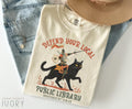 Comfort Colors Defend Local Public Library Knight Cat Tee Custom Book Lover Personalized Fantasy Reader (1)