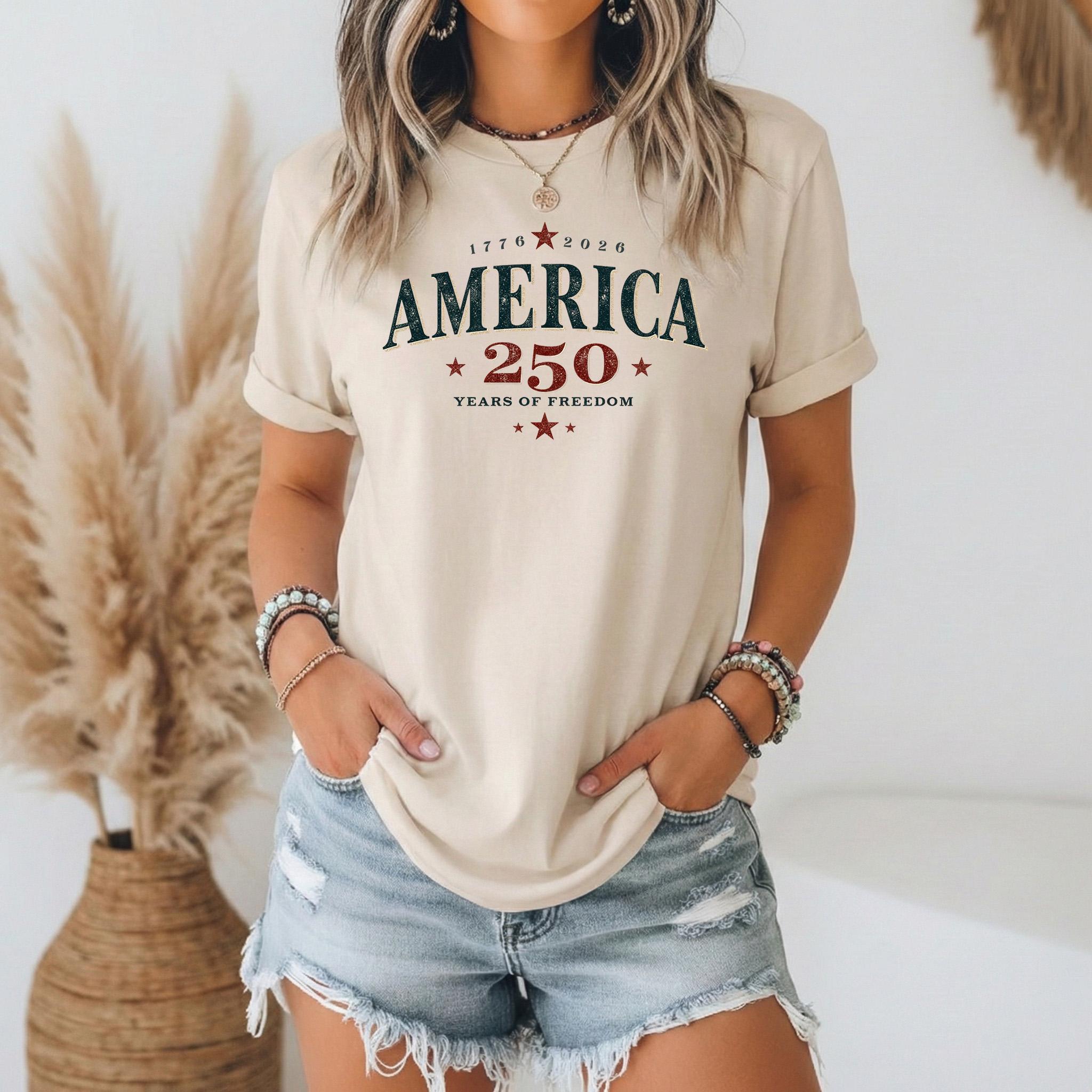 250 Years Freedom Bella Canvas Retro American Flag Usa Flag 4th July Proud Patriotic American (1)
