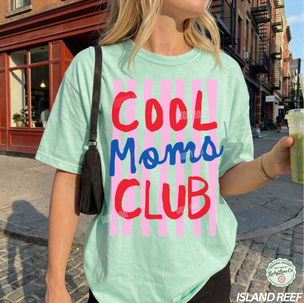 Moms Club Comfort Colors Mom Mama Tee Striped Mom Life Mother Day Mom (1)