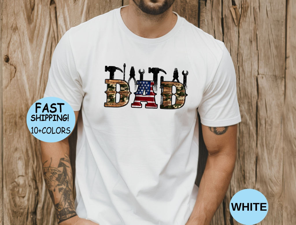 4th July Dad Father'S Day Usa Flag Handyman Dad Usa Flag Dad Patriotic Dad Tee Birthday Dad (2)