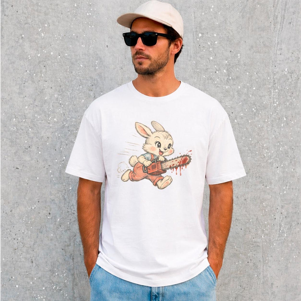 Chainsaw Bunny Horror Vintage Rabbit Retro Unisex T-shirt, Sweatshirt, Hoodie (2)