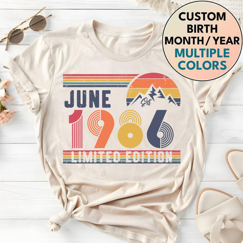 40th Birthday Retro 1986 Birthday 40 Years Bday Number Forties Bday Tee Wife Husband (2)