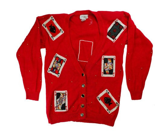 What's The River Card-X-Small Christmas Sweater