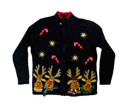 Reindeer Faces-X-Small Christmas Sweater
