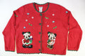 Snowmen with Animal Print gifts. Size Small. Christmas sweater