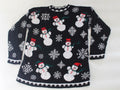 Snowmen and snowflakes everywhere! Large, Christmas sweater
