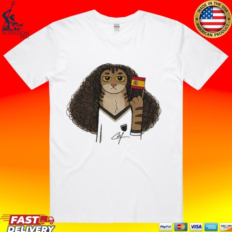 Curly Hair Cucurella Football Cat Meme T-shirt