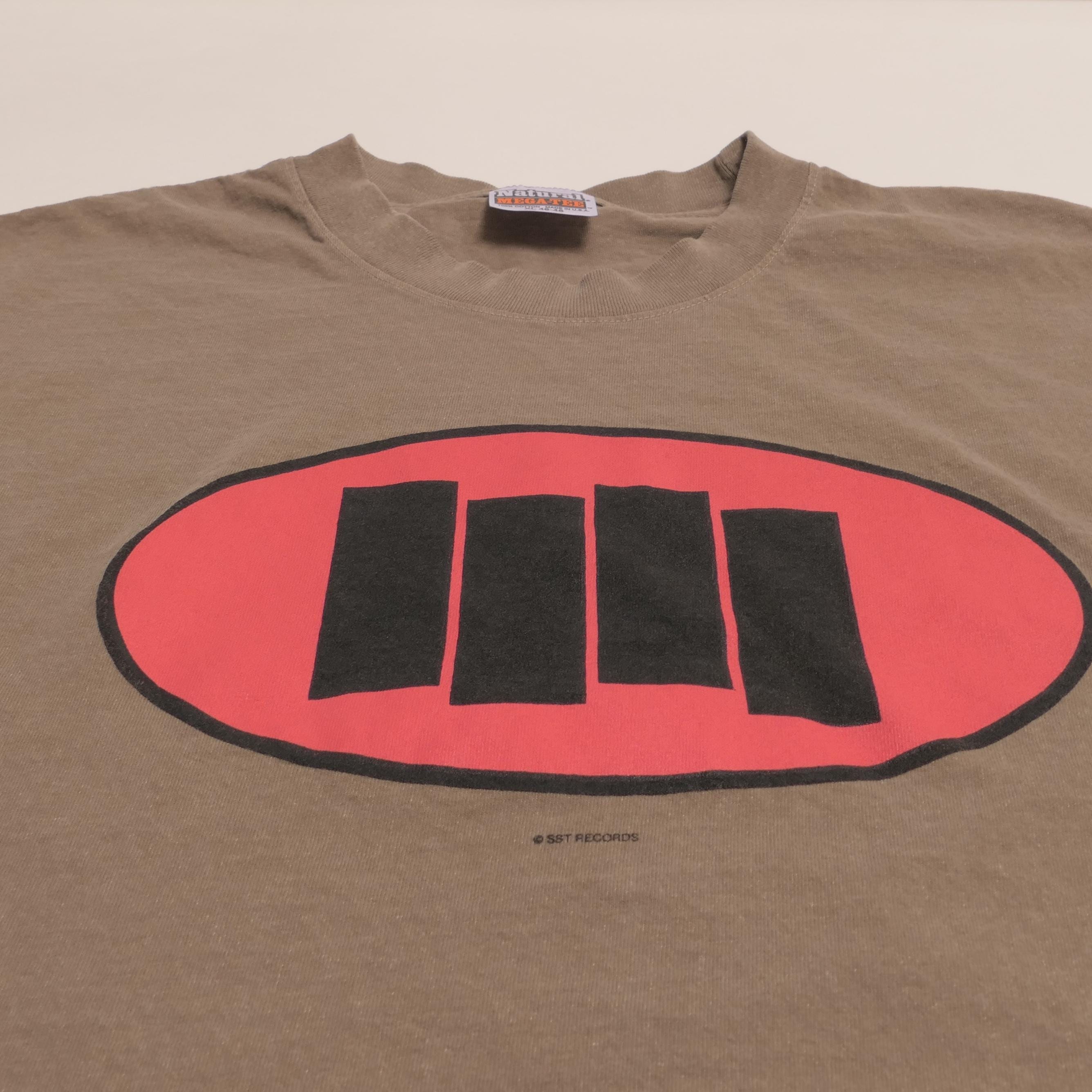 Black Flag Tee Faded Brown Red Oval Black Bars Album Art Vintage American Punk Rock Band Henry Rollins Sst Records Xl (3)