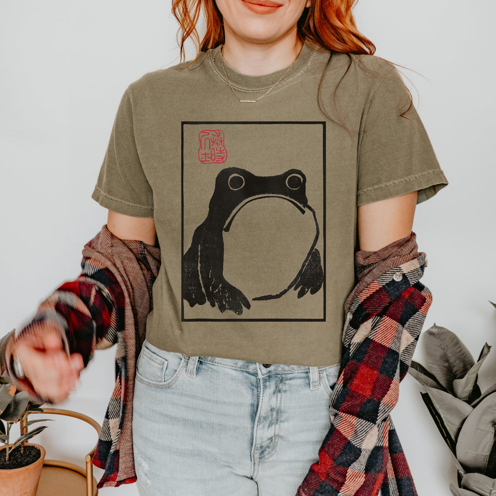 Ukiyo-E Frog Organic Japanese Art Tee Unisex T-shirt, Sweatshirt, Hoodie (3)