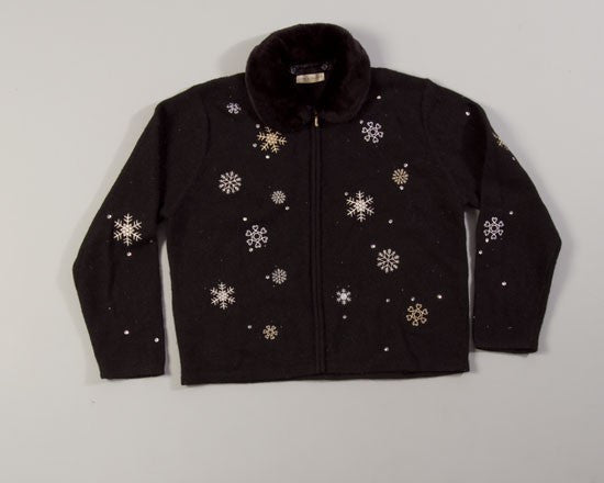 White Flakes-Large Christmas Sweater