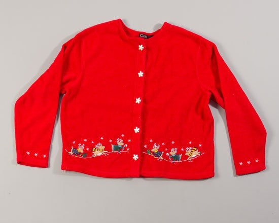 Reindeer Running-Large Christmas Sweater