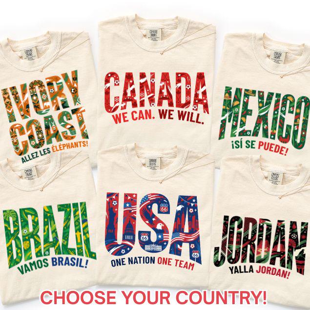 Usa Soccer Fan 2026 Custom Country Canada Mexico Comfort Colors International Football Tee World Soccer Game Day (4)