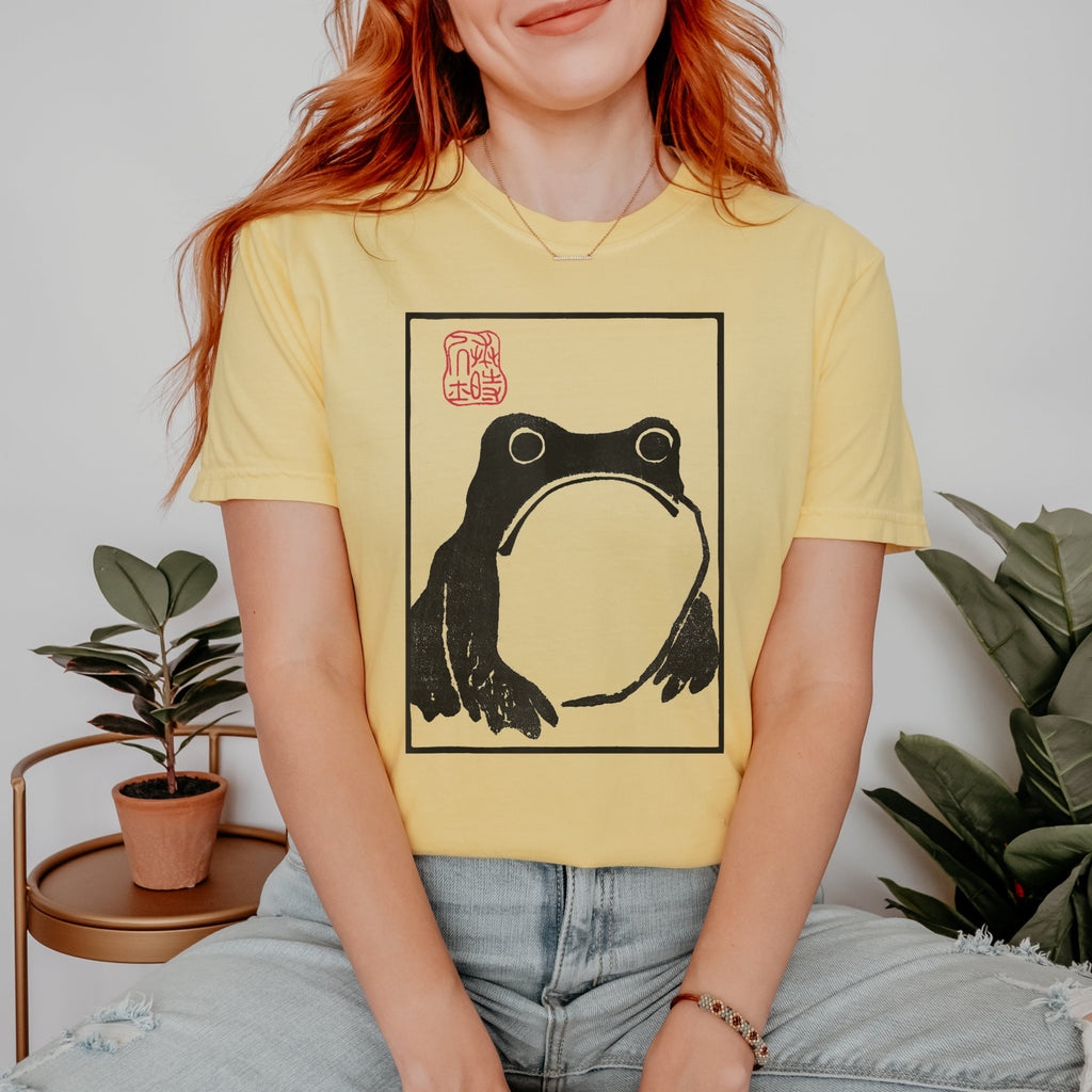 Ukiyo-E Frog Organic Japanese Art Tee Unisex T-shirt, Sweatshirt, Hoodie (4)