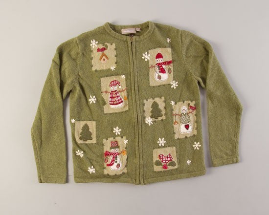 Snowmen and Birdhouse-X-Small Christmas Sweater
