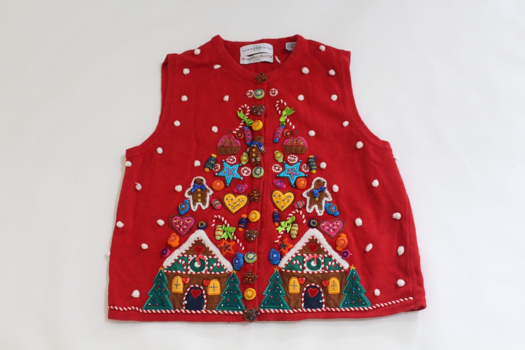 Wow! Look at all the candy! Small, Christmas sweater