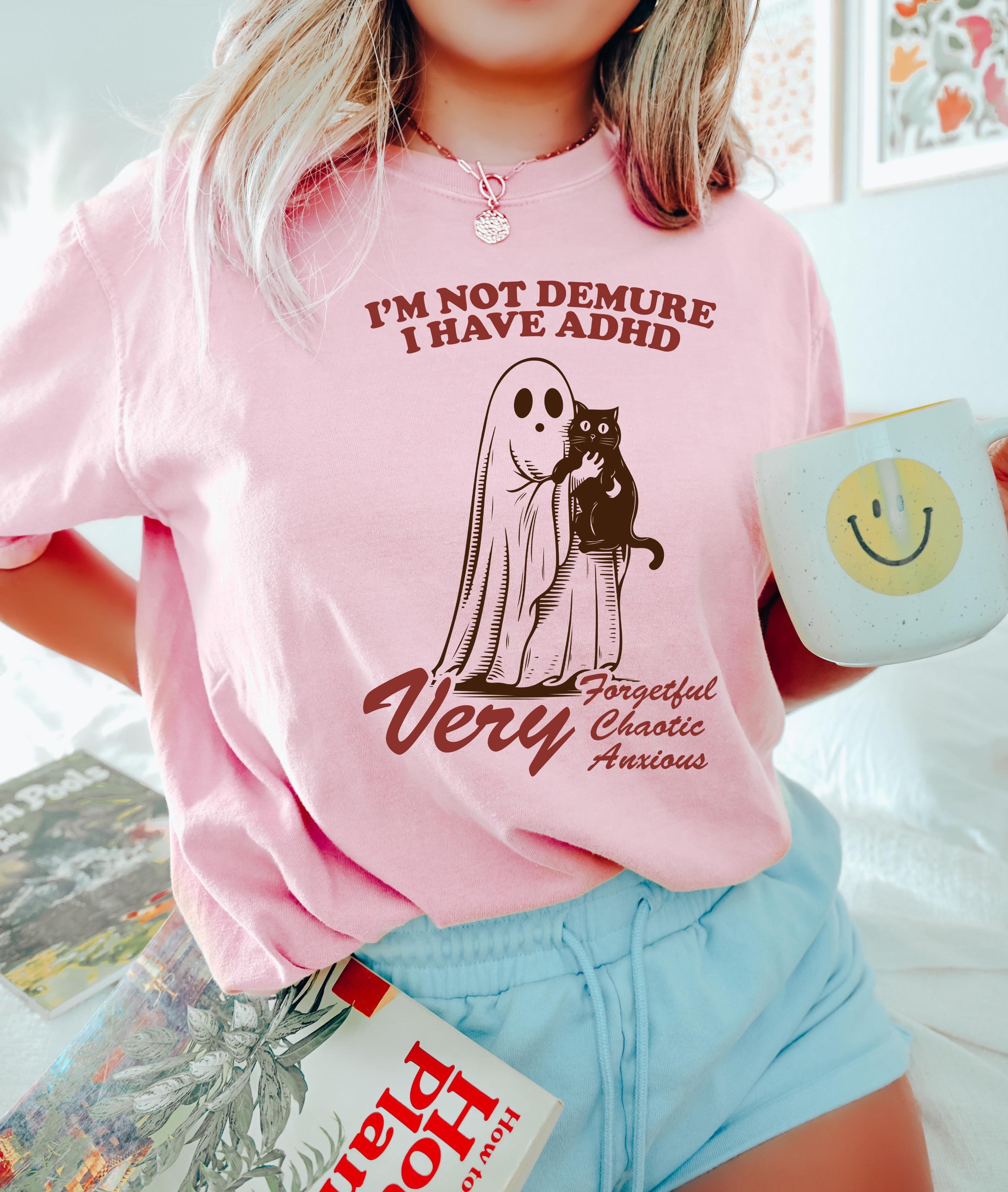 Demure Adhd Demure Trend Halloween Ghos Ghost Holding Ca Very Demure Ghos (5)