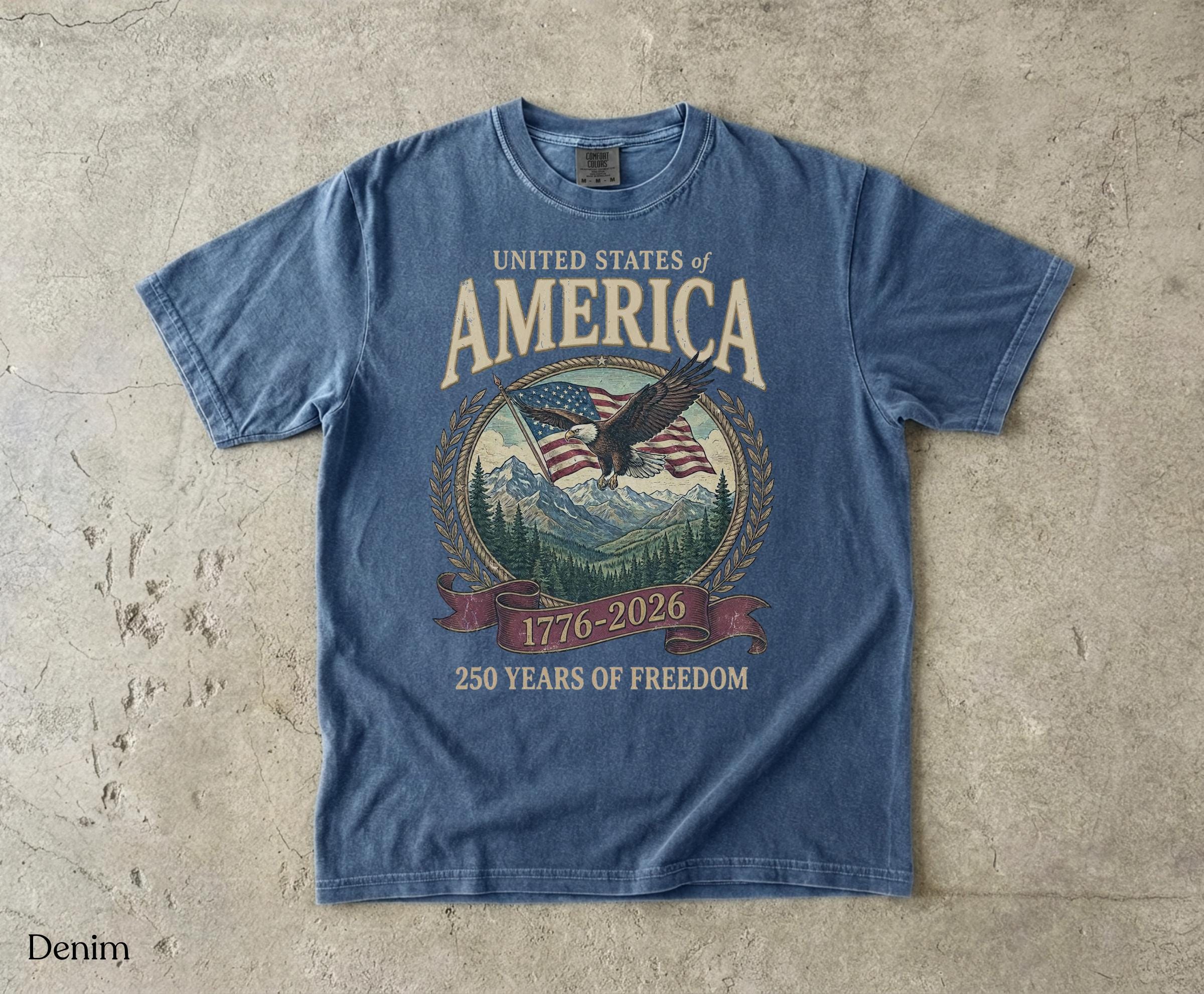 America 250th Anniversary 90s Comfort Colors Y2k Oversized Patriotic Usa Streetwear (5)