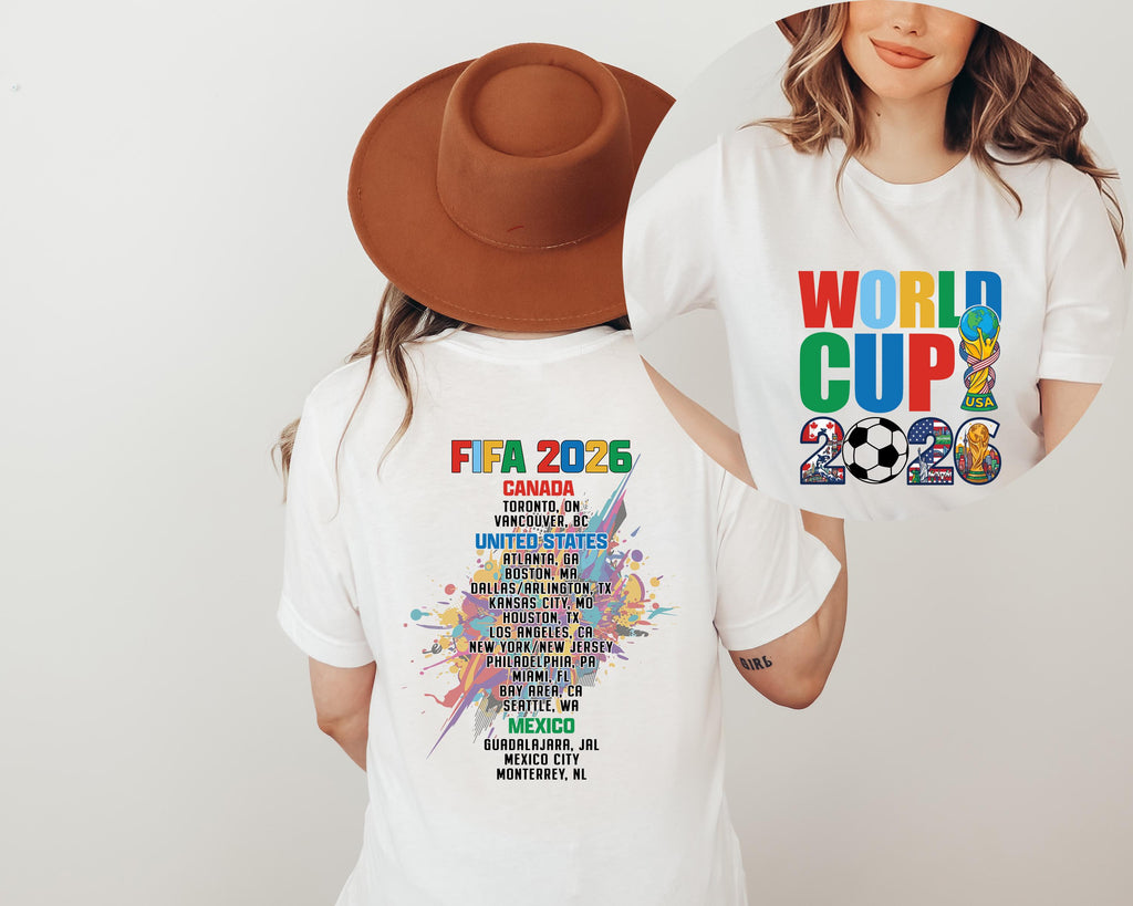 Fifa World Cup 2026 2026 Host Cities Back Usa Canada Mexico Soccer Fan Tee Football Tournament Sport Tee (5)