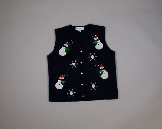 Happy Dancing Snowmen-Small Christmas Sweater