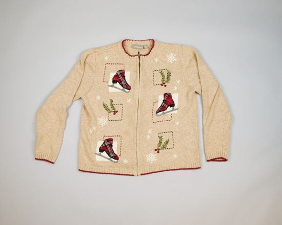Three Ice Skates-Medium Christmas Sweater
