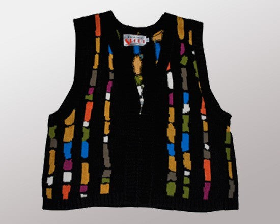 Multi-Colored Vertical lines-Small Christmas Sweater