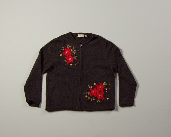 On..Poinsettia-Small Christmas Sweater