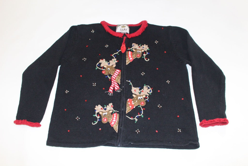 Peek a-Boo Reindeer, Large, Christmas sweater