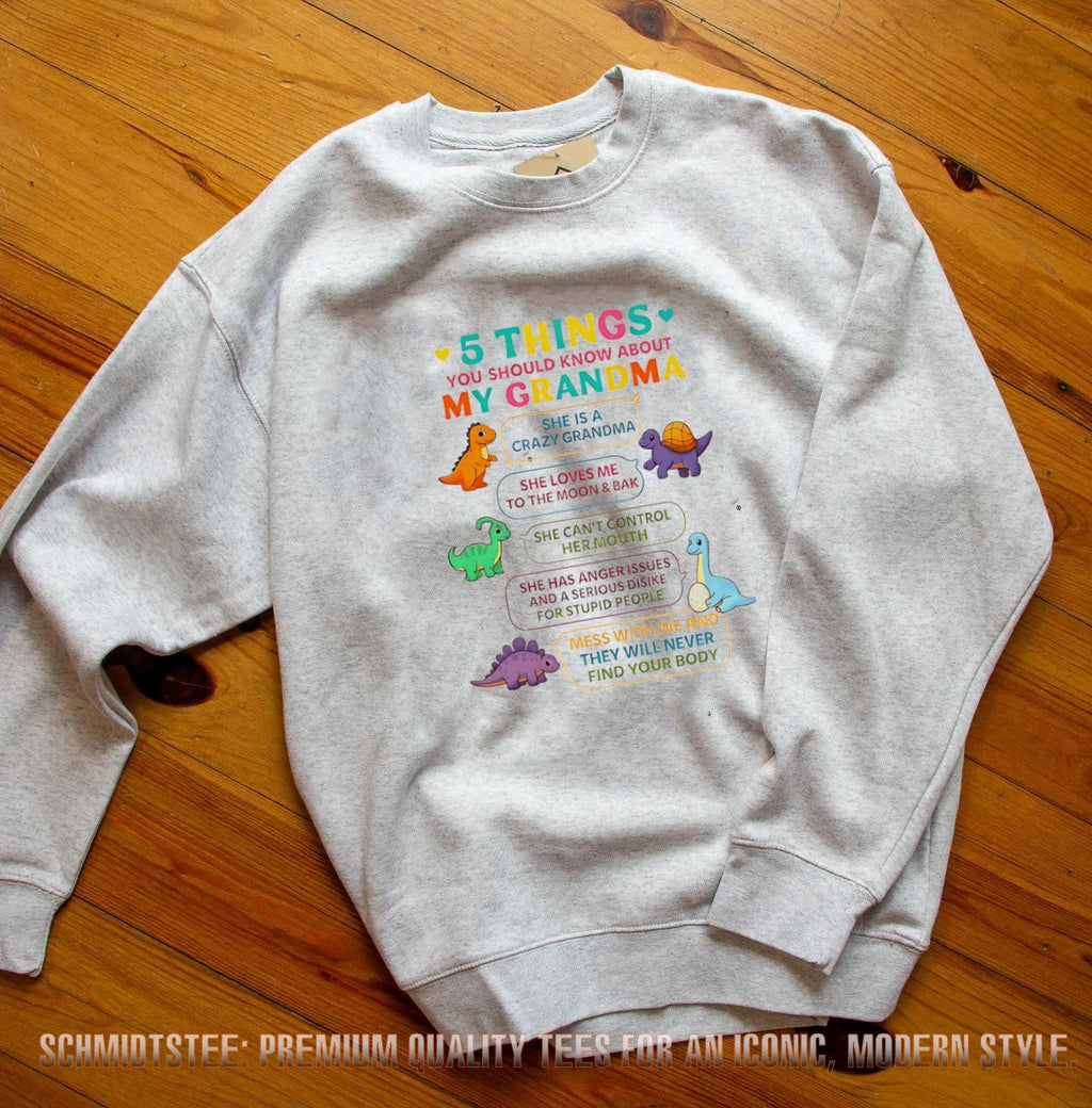 5 Things You Should Know About My Grandma Dinosaur Quote shirt