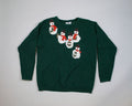 Sparkling Snowmen-Large Christmas Sweater