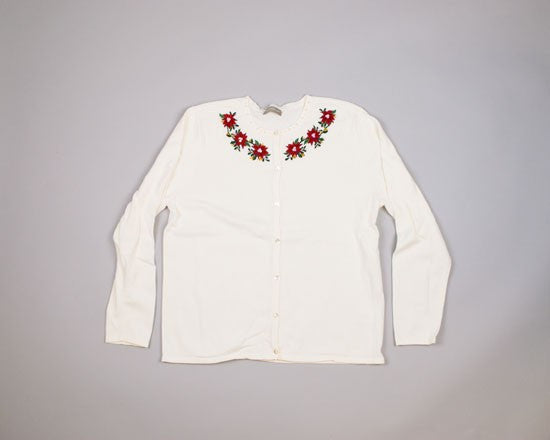 Poinsettia Necklace-Small Christmas Sweater