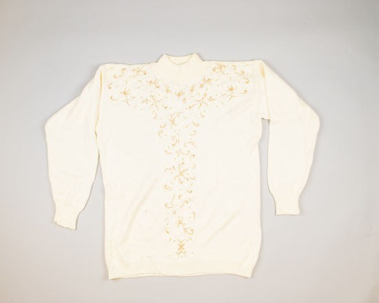 Golden Swirls-Large Christmas Sweater