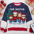 Christmas Is A Time For Family Dad, Mom - Family Personalized Custom Ugly Sweatshirt - Unisex Wool Jumper - Christmas Gift For Family