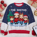 Christmas Is A Time For Family Kid - Family Personalized Custom Ugly Sweatshirt - Unisex Wool Jumper - Christmas Gift For Family