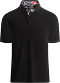 Mens Polo Shirts Short Sleeve Regular Fit Fashion Designed Shirt
