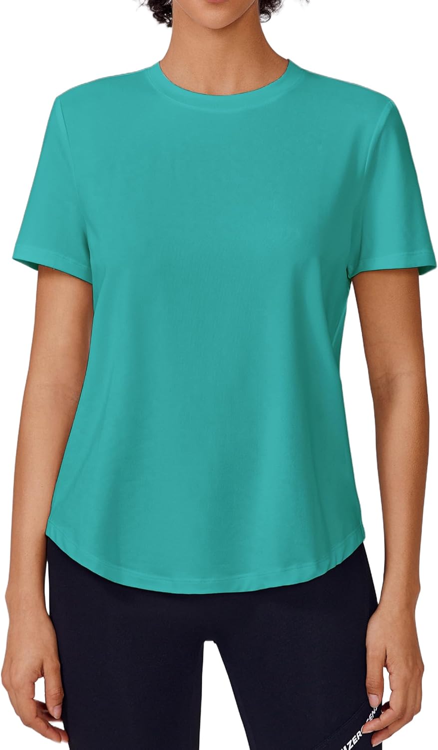Soft Workout Tops for Women UPF 50+ Sun Protection Shirt Quick Dry Athletic Running Hiking Travel Basic Tee Shirts