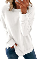 Women's Casual Crew Neck Sweatshirt Loose Soft Long Sleeve Pullover Tops