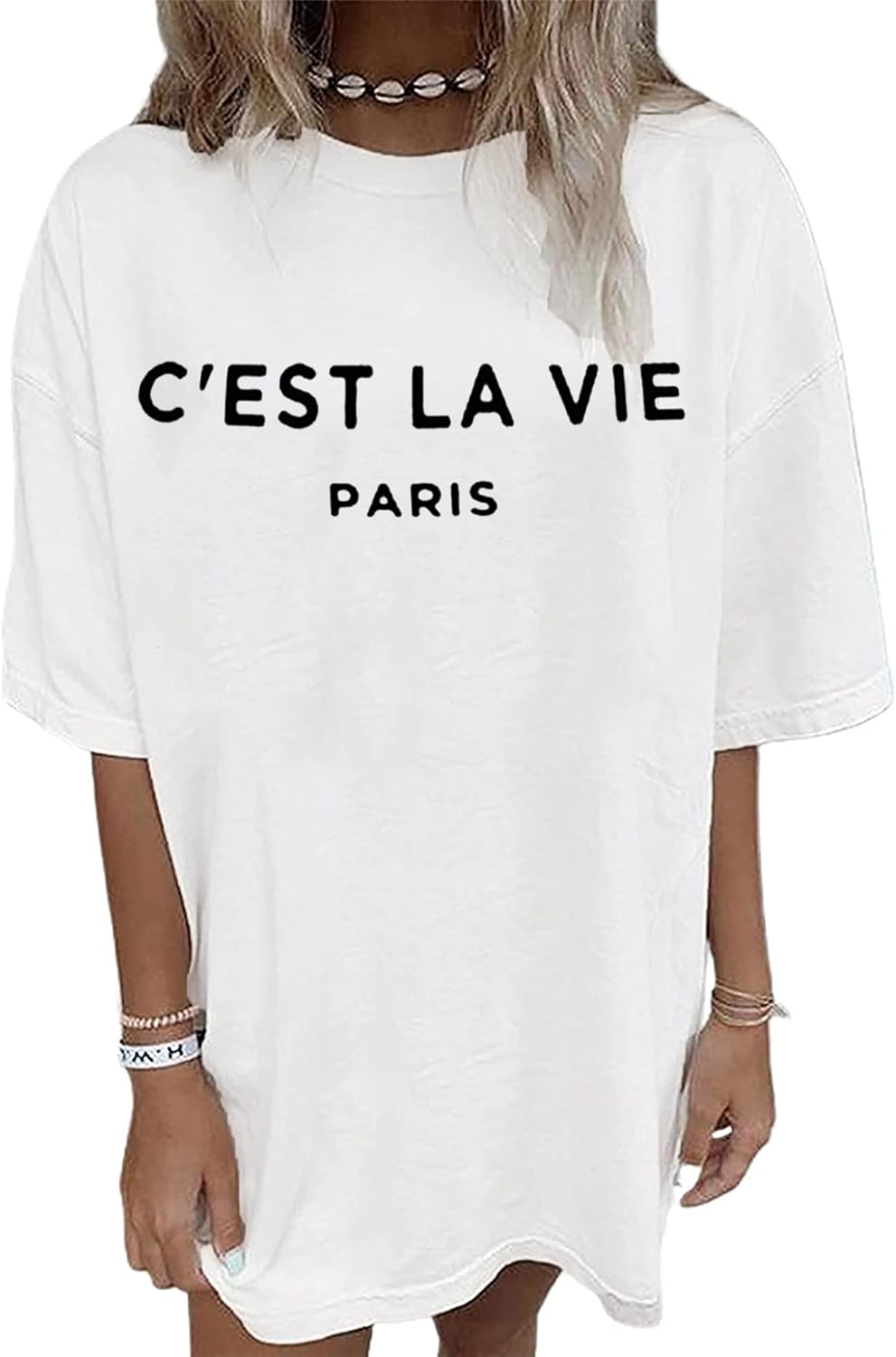 Womens Oversized T Shirt Vintage Letter Graphic Tee Casual Summer Loose Short Sleeve Top