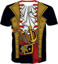 Pirate Costume Men Shirt Adult Funny 3D Print Graphics Novelty Clothing