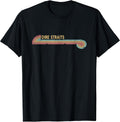 Vintage Retro Line Dire Straits Cassette Stripes Musician T-Shirt