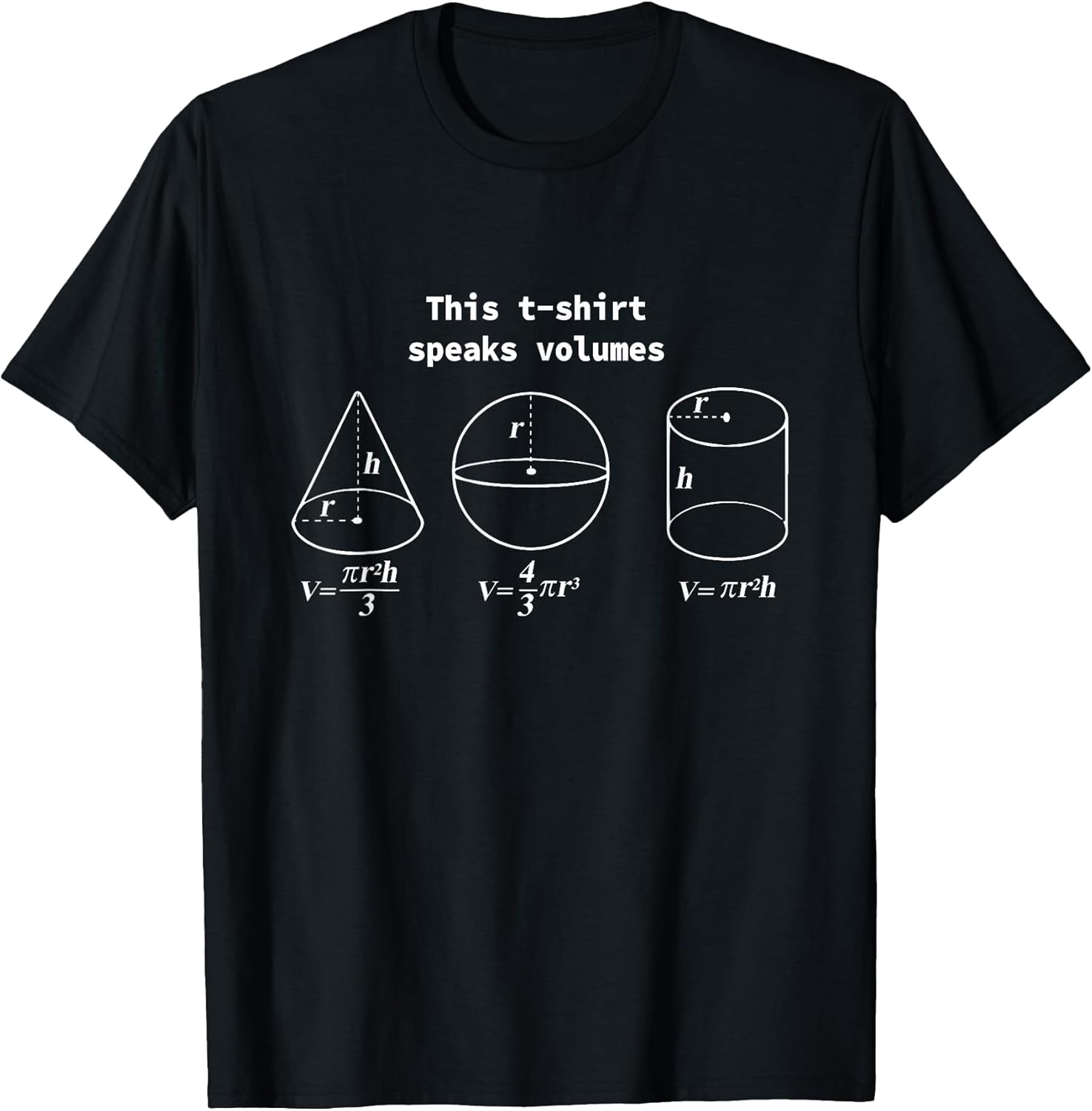This T-Shirt Speaks Volumes Funny Maths Science Geeky Pun T-Shirt