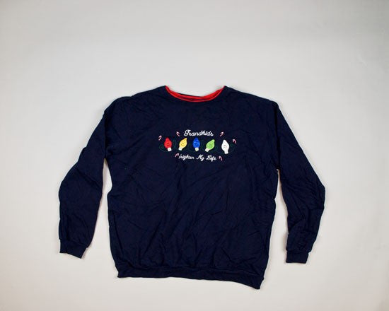 GrandKids Christmas Sweater Brighten My Life-Large Christmas Sweater