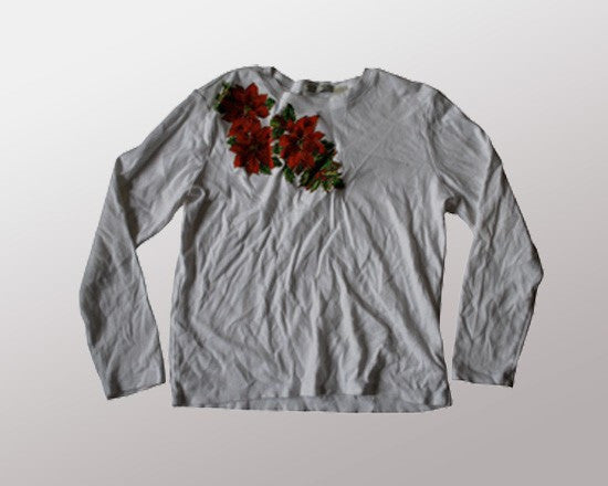 Simply Poinsetta-Medium Christmas Sweater