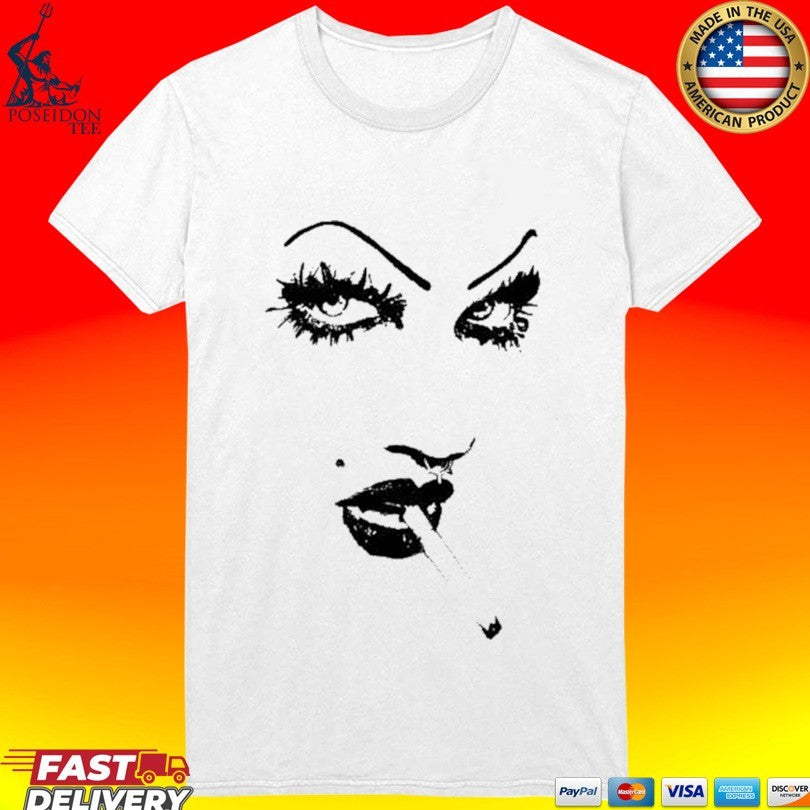 6arelyhuman Digital Dancer Face Card T-shirt