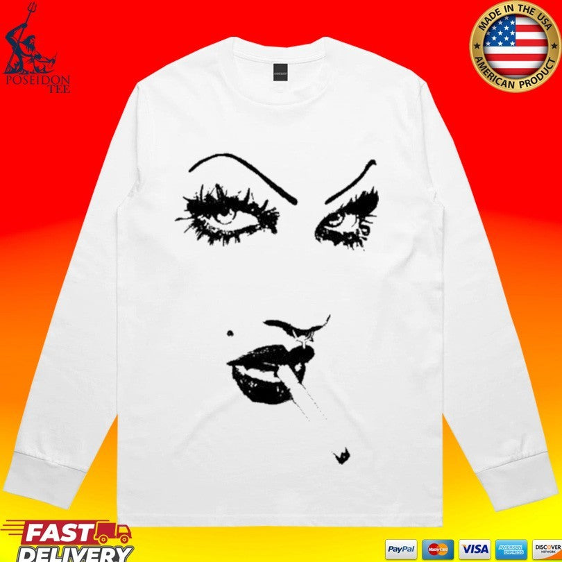 6arelyhuman Digital Dancer Face Card T-shirt