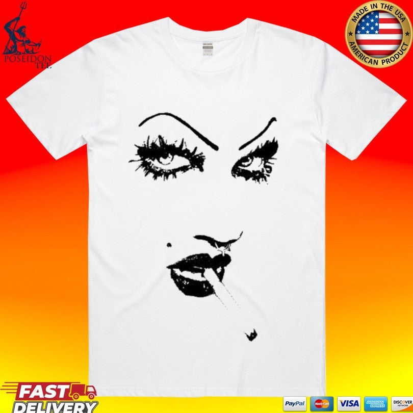 6arelyhuman Digital Dancer Face Card T-shirt