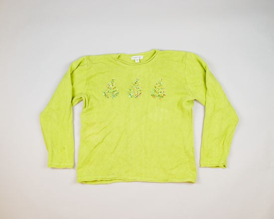 Three Little Ugly Trees-Large Christmas Sweater