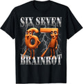 Funny 67 Italian Brainrot Tung Tung Sahur Six Seven Meme T-Shirt