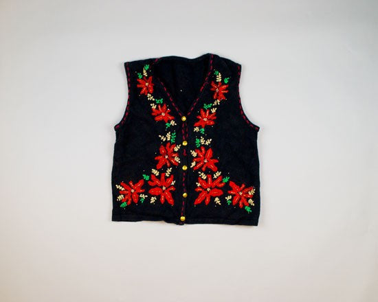 Poinsettias!-Small Christmas Sweater