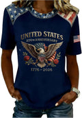250 Anniversary USA Shirt Women 250Th Anniversary Tshirt 1776-2026 Patriotic Shirts American Flag Eagle Tops