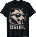Bruh Opossum Funny Sunglasses Possum Lover Teens Slang Meme T-Shirt